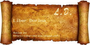 Liber Dorina névjegykártya