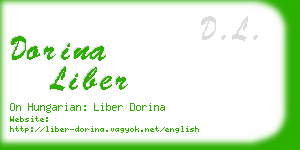 dorina liber business card